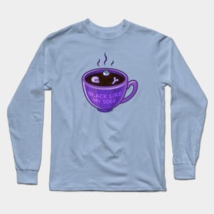 Black like my soul coffee cup with skull and bone Long Sleeve T-Shirt